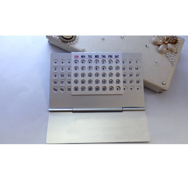 Aluminum Perpetual Desk Calendar - Image 4