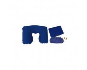 Inflatable Neck Pillow, Eye Mask, Ear Plug & Pouch