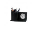 PU Pen Holder with Clock