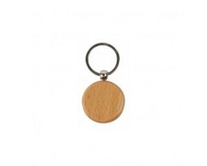 Wooden Round Keychain