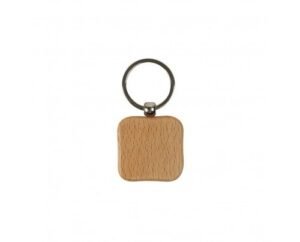 Wooden Square Keychain