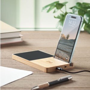 Bamboo heating coaster wireless charger