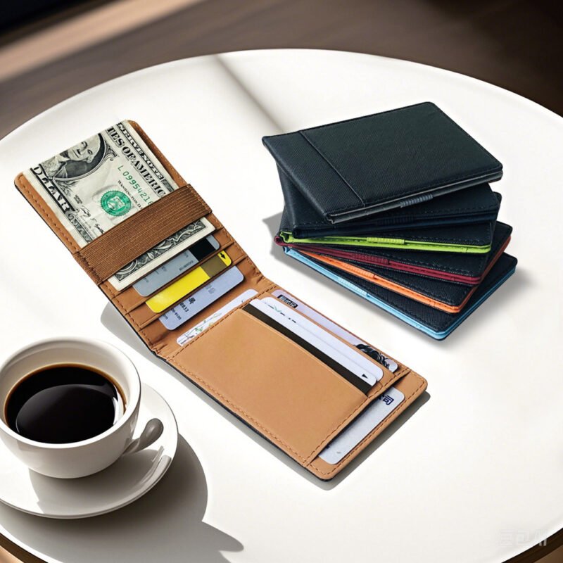 PU card holder with Elastic band - Image 2